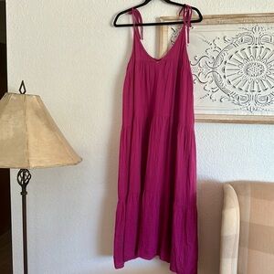 Natural Life Fuschia Cotton Brooklyn Maxi Dress